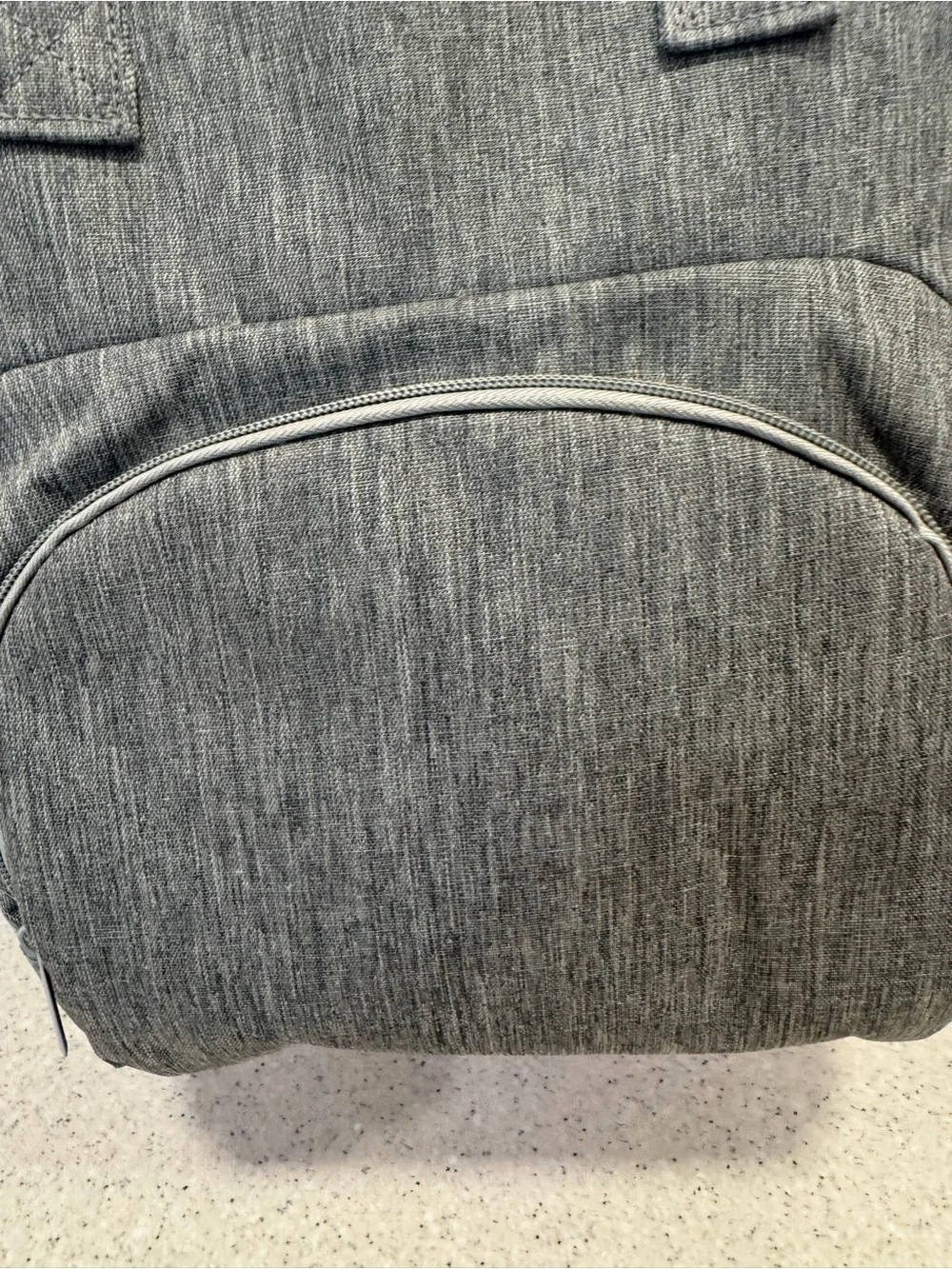 Grey Fabric Baby Diaper Bag Backpack Tote
